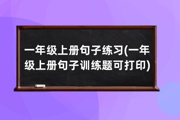 一年级上册句子练习(一年级上册句子训练题可打印)