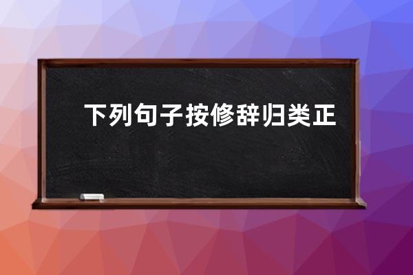 下列句子按修辞归类正确的一项是