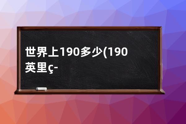 世界上190多少(190英里等于多少公里)