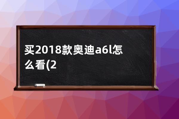 买2018款奥迪a6l怎么看(2018款奥迪a6l怎么看胎压数值)