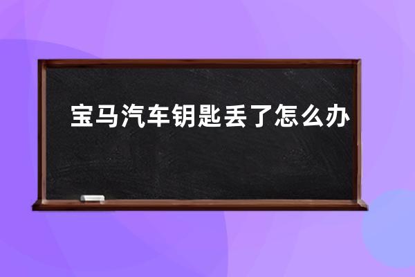 宝马汽车钥匙丢了怎么办