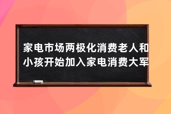 家电市场两极化消费 老人和小孩开始加入家电消费大军 