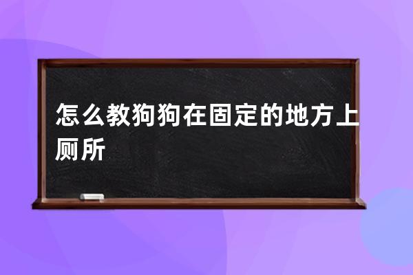 怎么教狗狗在固定的地方上厕所 