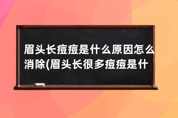 眉头长痘痘是什么原因怎么消除(眉头长很多痘痘是什么原因)