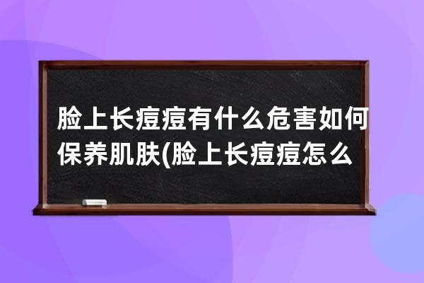 脸上长痘痘有什么危害如何保养肌肤(脸上长痘痘怎么保养)