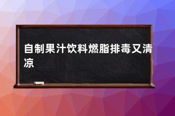 自制果汁饮料燃脂排毒又清凉