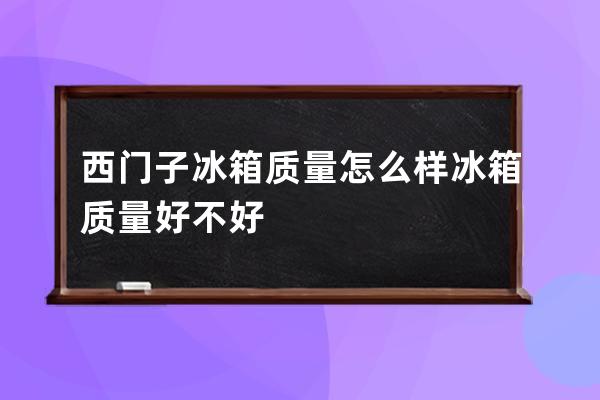 西门子冰箱质量怎么样 冰箱质量好不好 