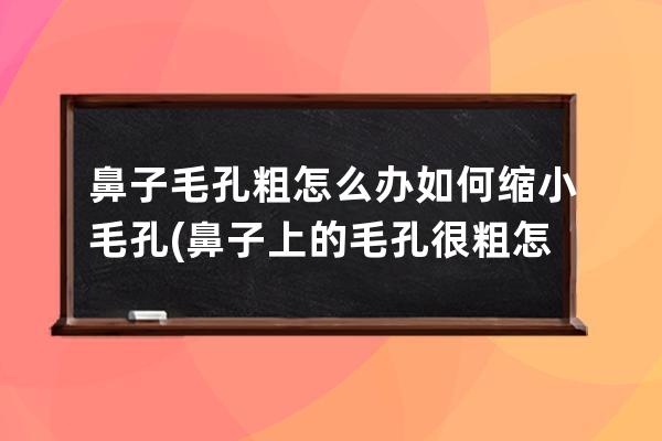 鼻子毛孔粗怎么办如何缩小毛孔(鼻子上的毛孔很粗怎么办)