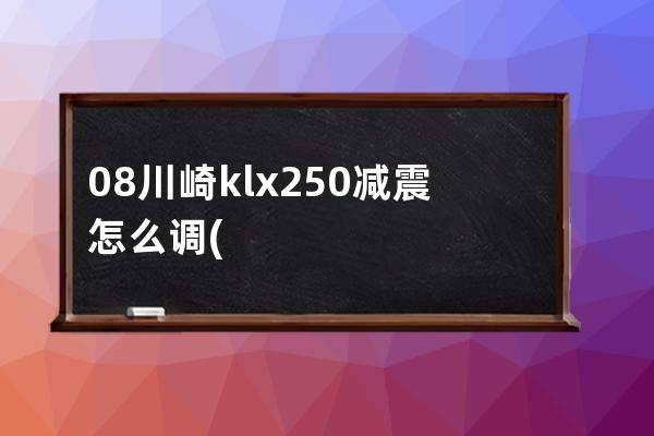 08川崎klx250减震怎么调(川崎klx250前减震加多少油)