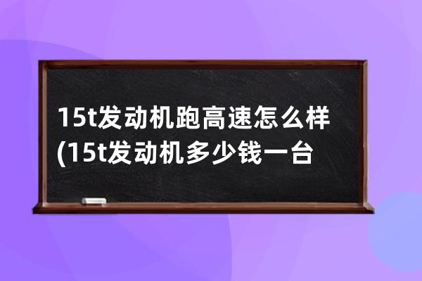 15t发动机跑高速怎么样(15t发动机多少钱一台)