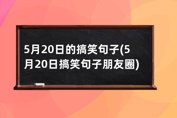 5月20日的搞笑句子(5月20日搞笑句子朋友圈)