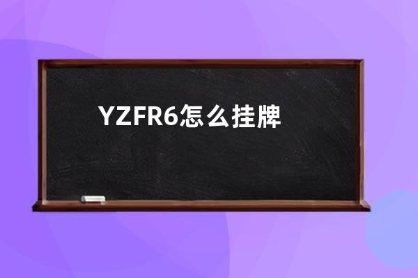 YZFR6怎么挂牌