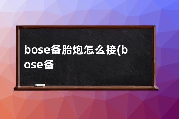 bose备胎炮怎么接(bose备胎炮的内部结构)