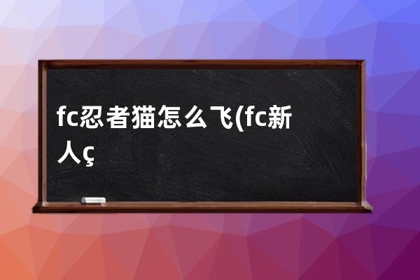 fc忍者猫怎么飞(fc新人类怎么飞)