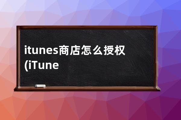 itunes商店怎么授权(iTunes商店怎么注册)