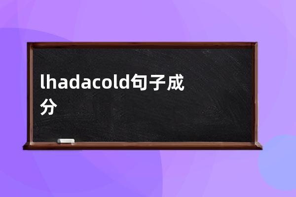 lhadacold句子成分