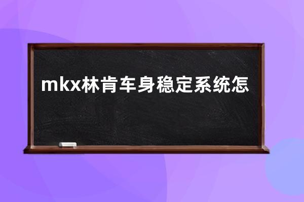 mkx林肯车身稳定系统怎么关闭(mkx林肯价格)